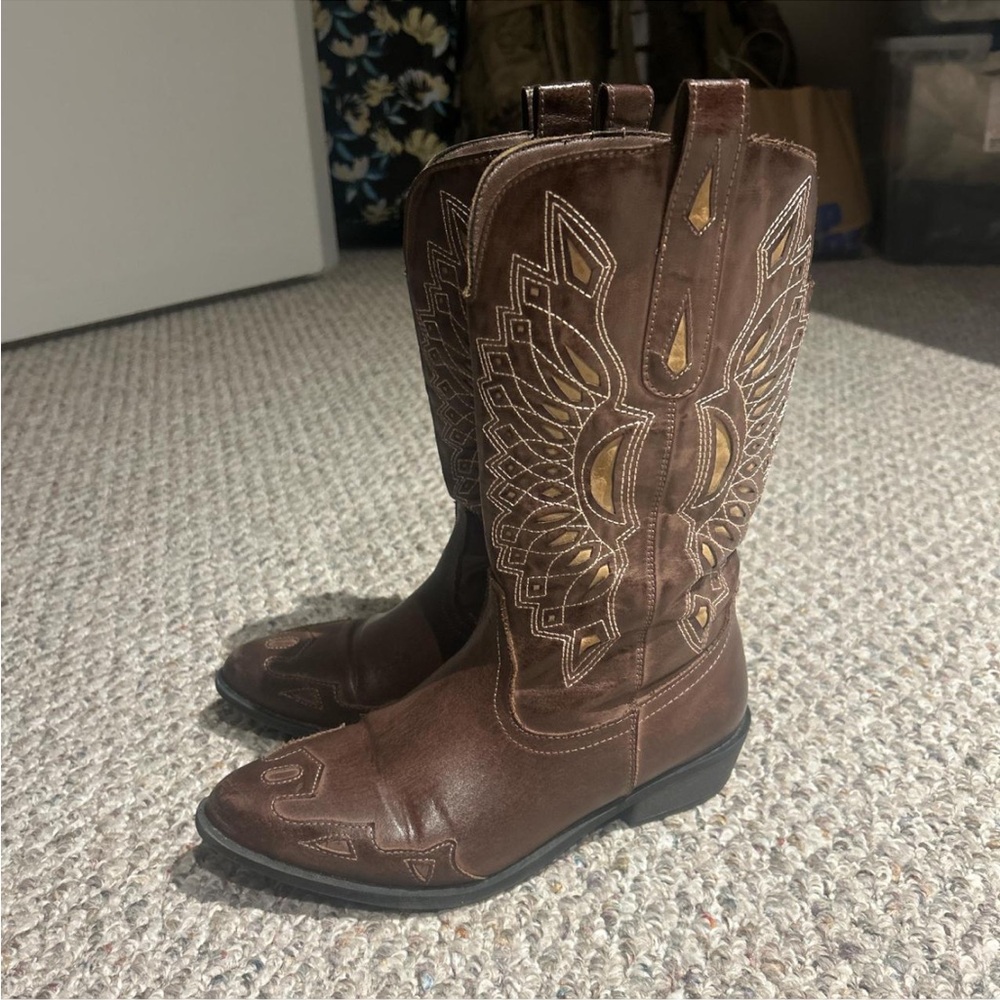 Coconuts by Matisse Bandera Women's Western Boot - Chocolate/Beige